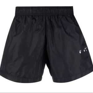 Off-White diagonal stripe-swim shorts